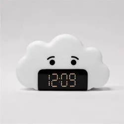 Kids' Wake up Light Alarm Cloud Clock White - Capello: Digital Bedroom Clock, LED Display for Boys