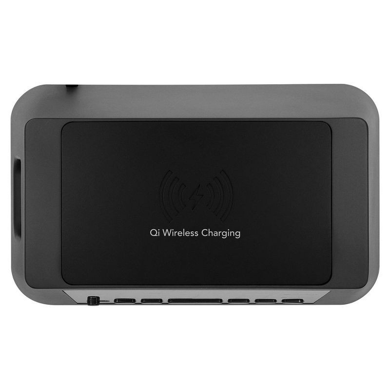 slide 4 of 4, Wireless Charging Alarm Clock - Sharp: MagSafe Compatible, LED Display, USB Port, Modern Table Clock for Adults, 1 ct