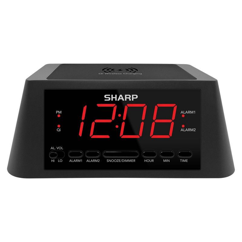 slide 1 of 4, Wireless Charging Alarm Clock - Sharp, 1 ct
