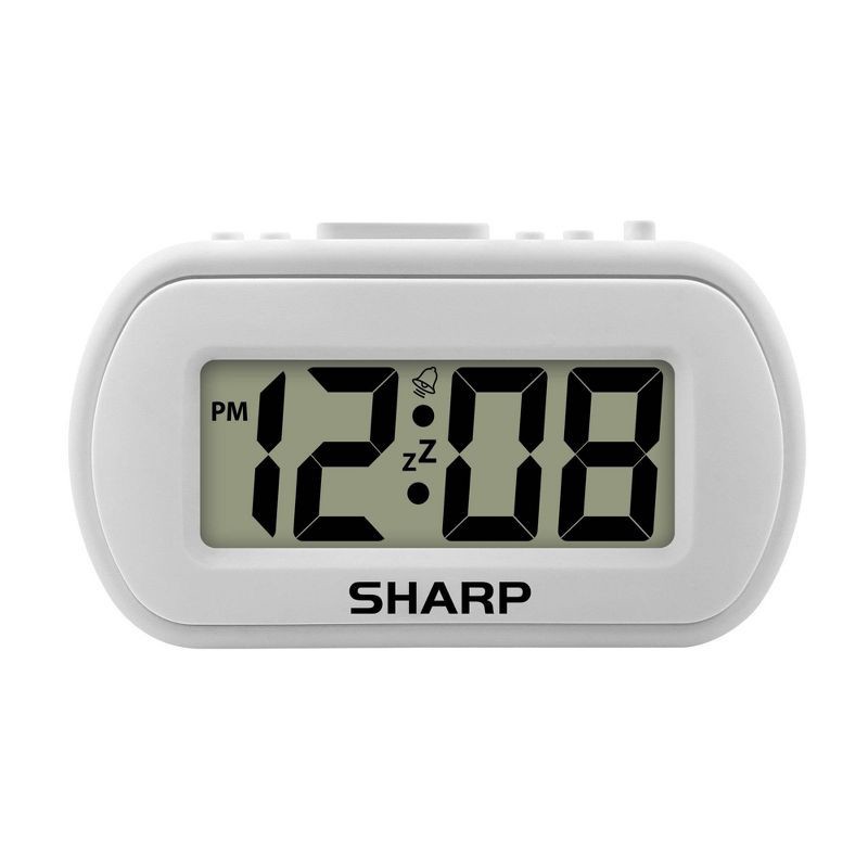 slide 1 of 3, 1" LCD with Top Control Clock White - Sharp, 1 ct
