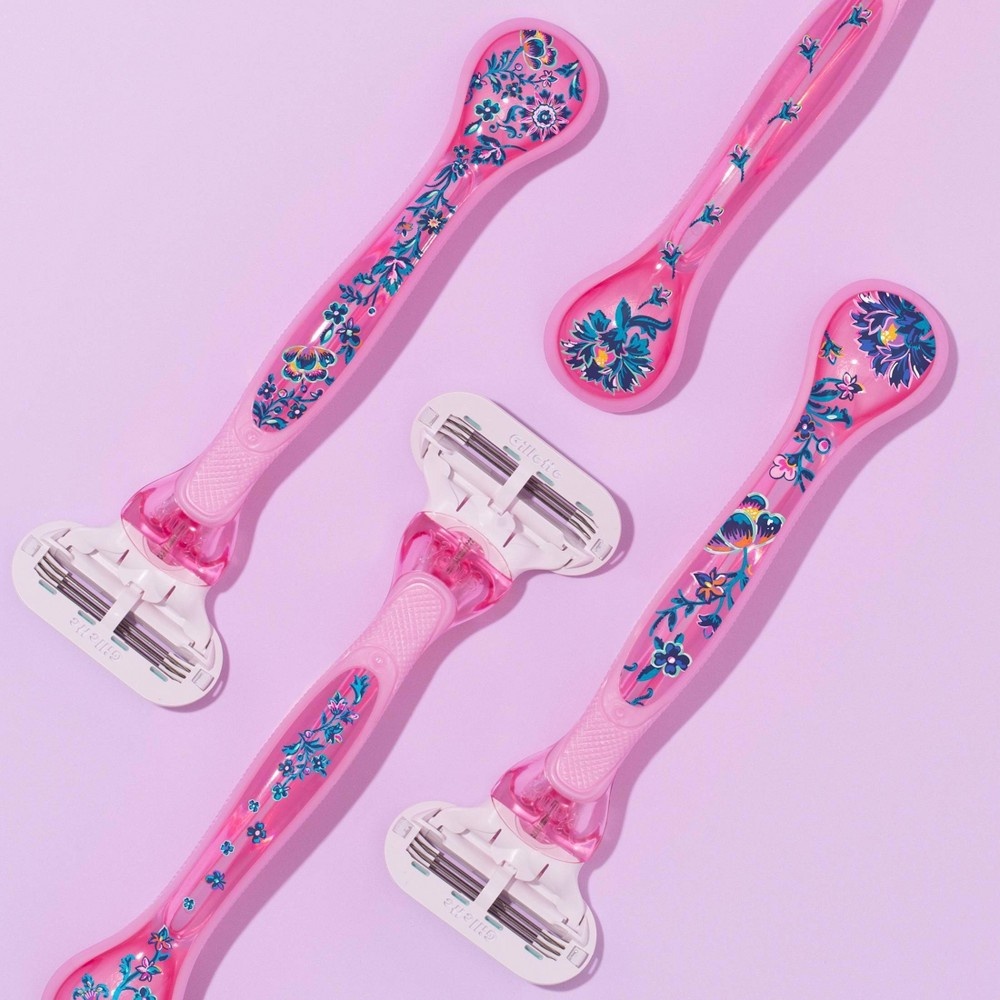 slide 2 of 5, Vera Bradley + Venus Floral Pink Women's Disposable Razors, 3 ct