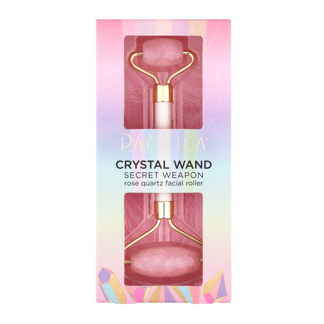 slide 1 of 7, Pacifica Crystal Wand Secret Weapon Rose Quartz Facial Roller - 1ct, 1 ct