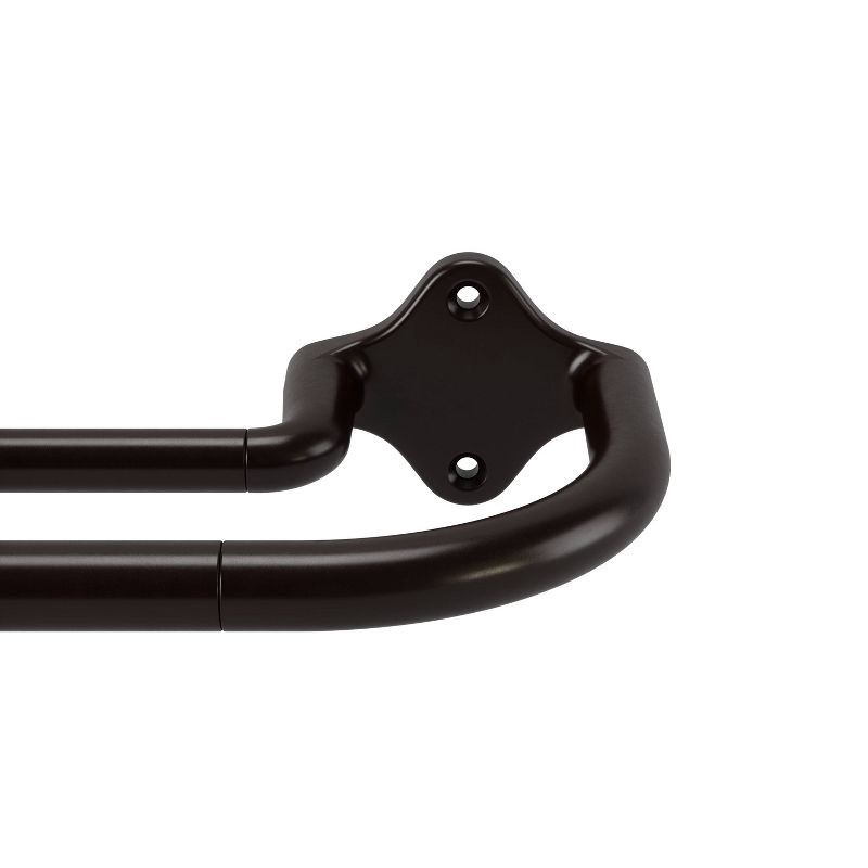 slide 1 of 5, 48"-88" Loft by Umbra Dusk Double Curtain Rod Bronze: Adjustable Steel Rods, 6-Piece Set, 5-Year Warranty, 1 ct