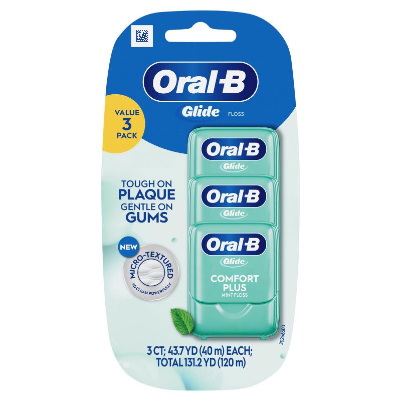 slide 2 of 10, Oral-B Glide Pro-Health Comfort Plus Dental Floss, Extra Soft, 40m, 3 Pack, 3 ct