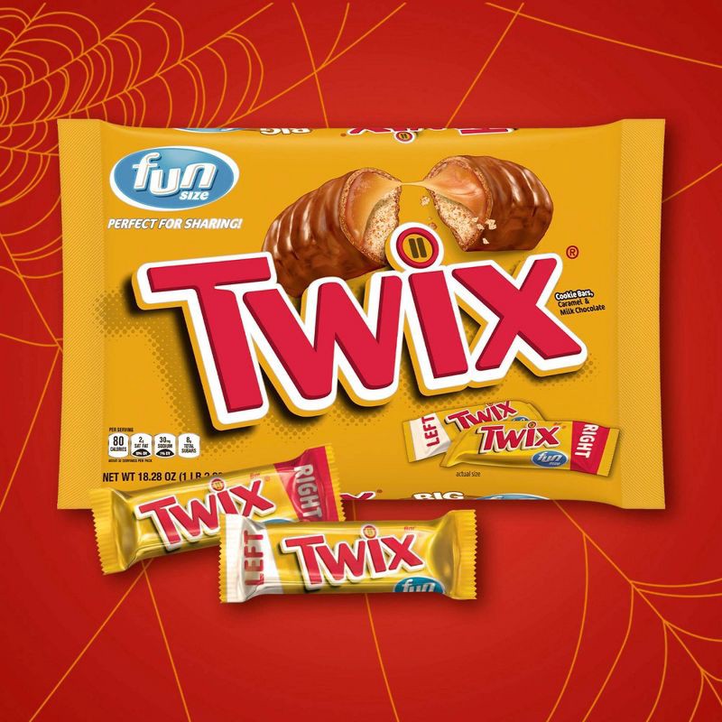 slide 2 of 11, Twix Halloween Chocolate Caramel Cookie Bars Fun Size - 18.28oz, 18.28 oz