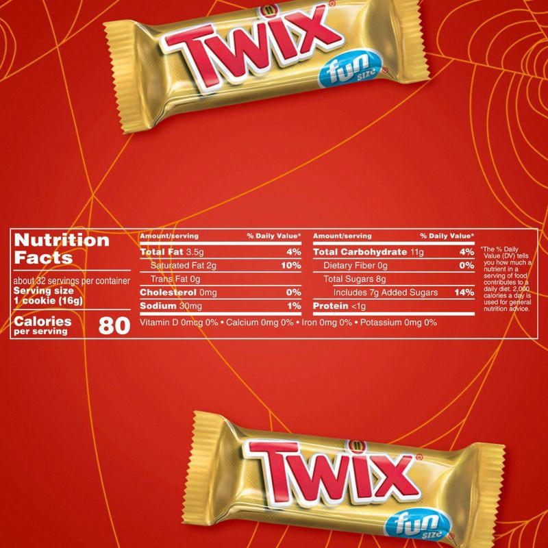 slide 8 of 12, Twix Halloween Chocolate Caramel Cookie Bars Fun Size - 18.28oz, 18.28 oz