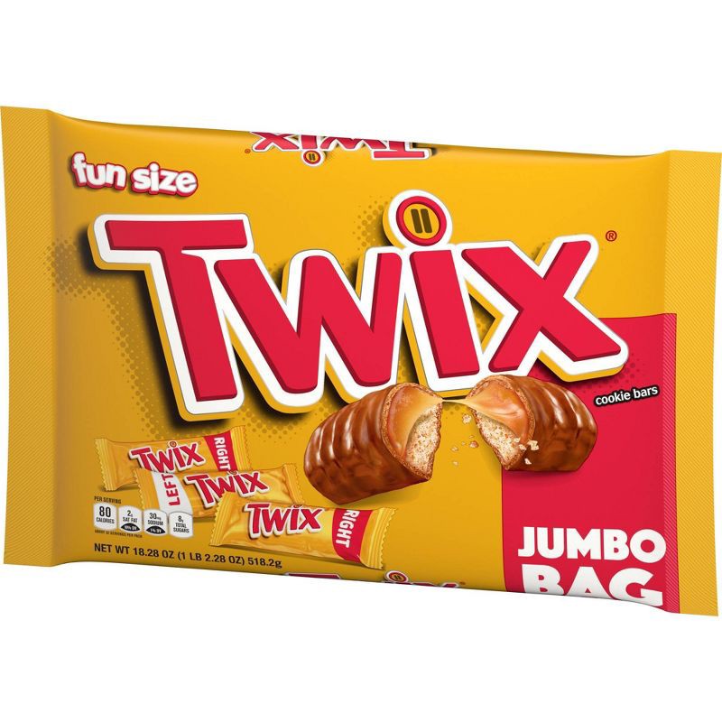 slide 10 of 12, Twix Halloween Chocolate Caramel Cookie Bars Fun Size - 18.28oz, 18.28 oz