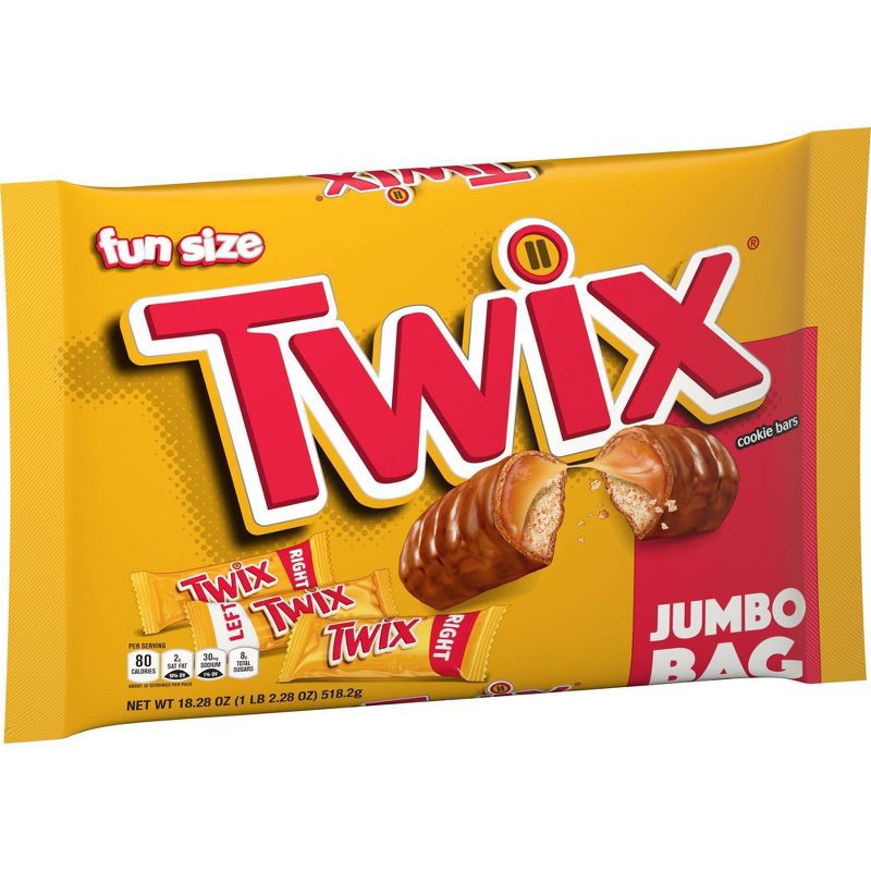 slide 6 of 11, Twix Halloween Chocolate Caramel Cookie Bars Fun Size - 18.28oz, 18.28 oz