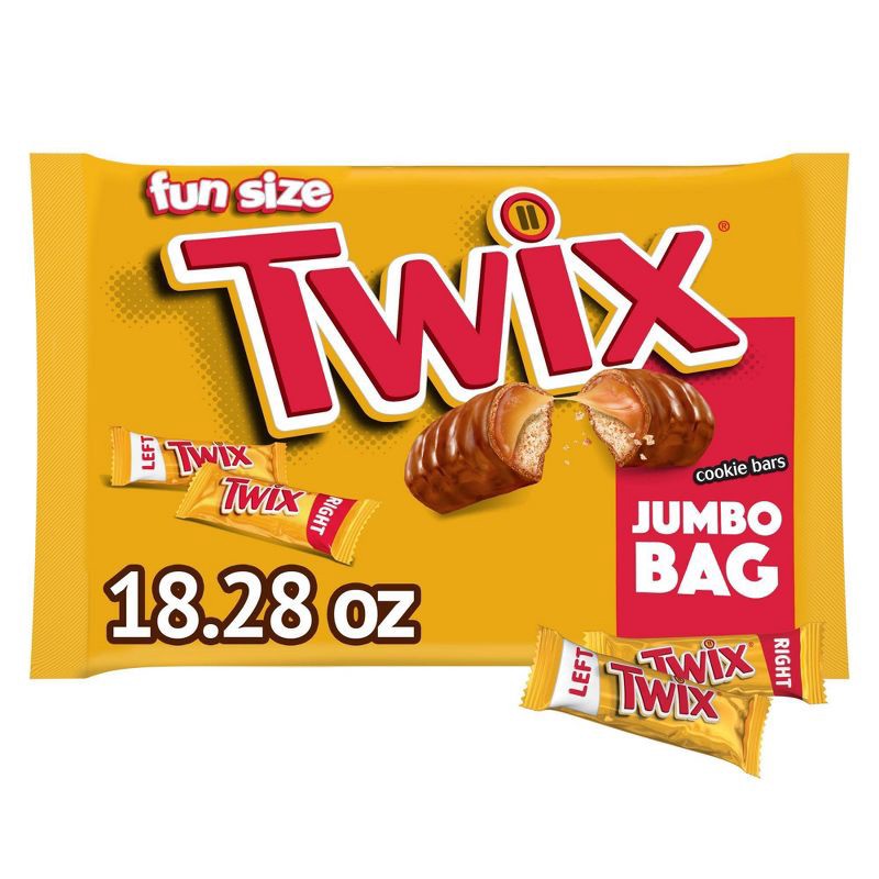 slide 1 of 11, Twix Halloween Chocolate Caramel Cookie Bars Fun Size - 18.28oz, 18.28 oz
