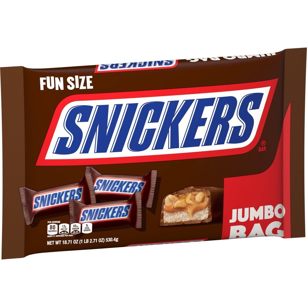 slide 5 of 8, Snickers Halloween Chocolate Candy Bars Fun Size - 18.47oz, 18.47 oz