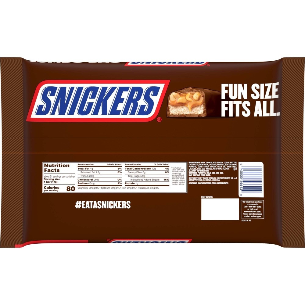 slide 6 of 8, Snickers Halloween Chocolate Candy Bars Fun Size - 18.47oz, 18.47 oz