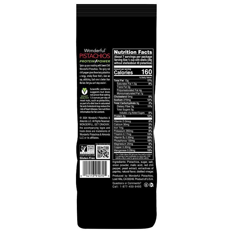 slide 7 of 8, Wonderful Flavored Pistachios Sweet Chili - 14oz, 14 oz