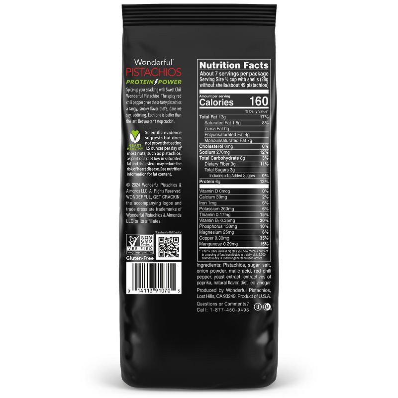 slide 7 of 8, Wonderful Flavored Pistachios Sweet Chili - 14oz, 14 oz