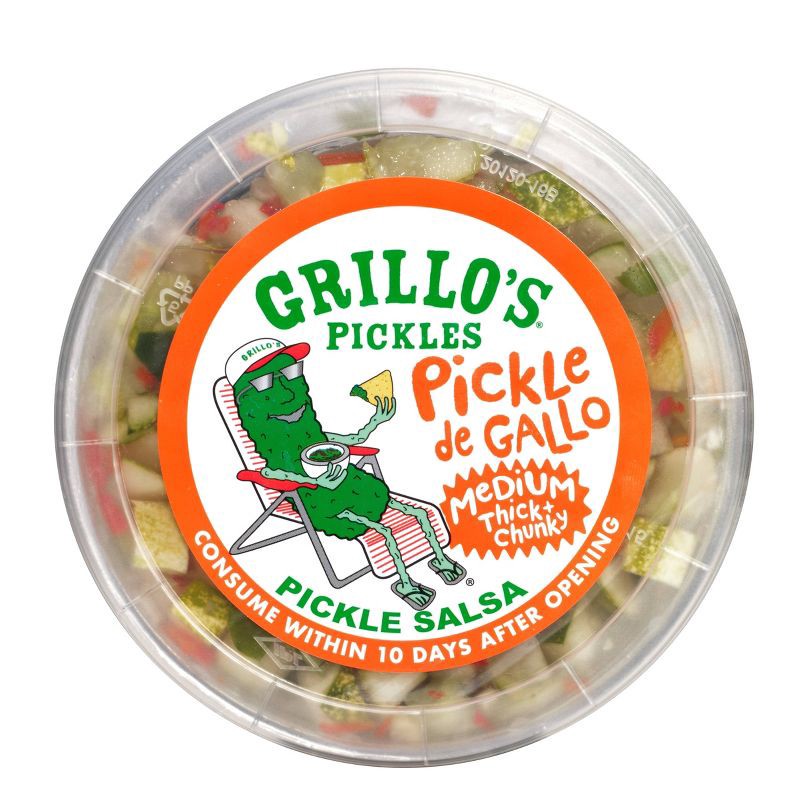 slide 2 of 7, Grillo's Pickles Medium Thick and Chunky Pickle de Gallo - 14 fl oz, 14 fl oz