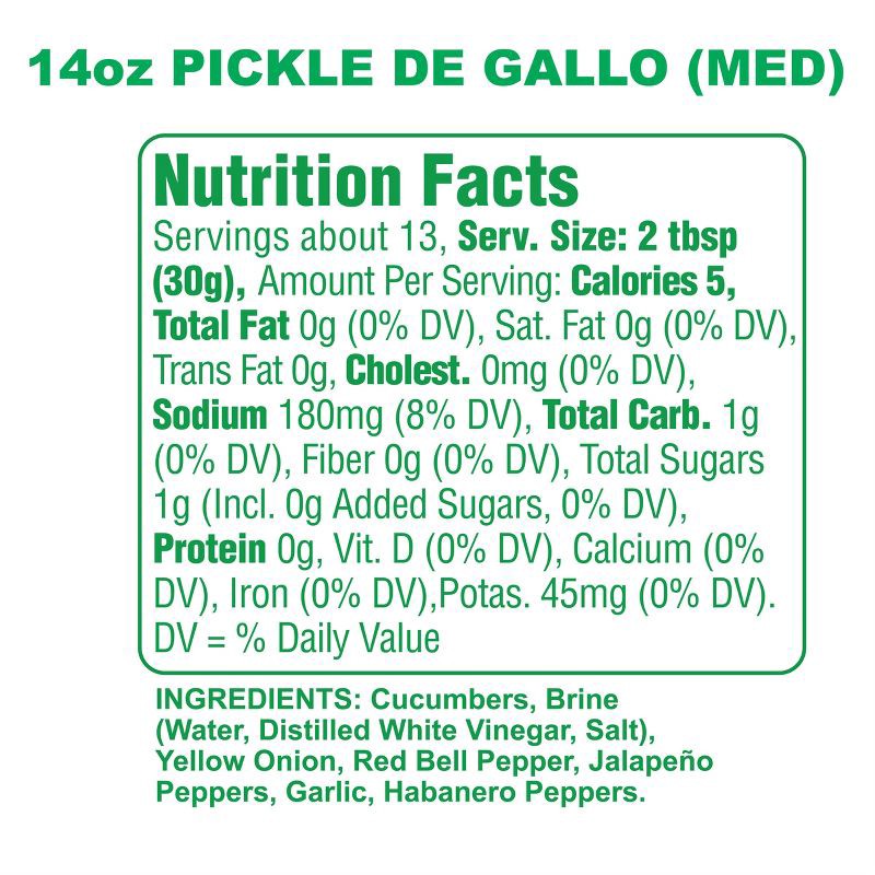 slide 6 of 7, Grillo's Pickles Medium Thick and Chunky Pickle de Gallo - 14 fl oz, 14 fl oz