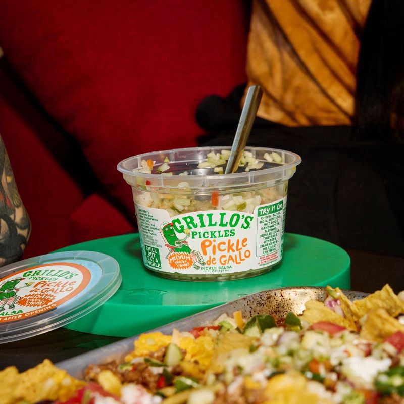 slide 7 of 7, Grillo's Pickles Medium Thick and Chunky Pickle de Gallo - 14 fl oz, 14 fl oz