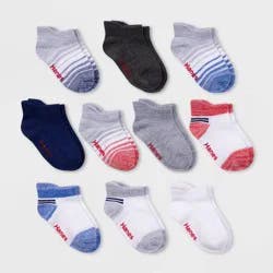 Hanes Baby Boys' 10pk Heel Shield Socks - Colors May Vary 6-12M: Lightweight, Nonslip Grippers