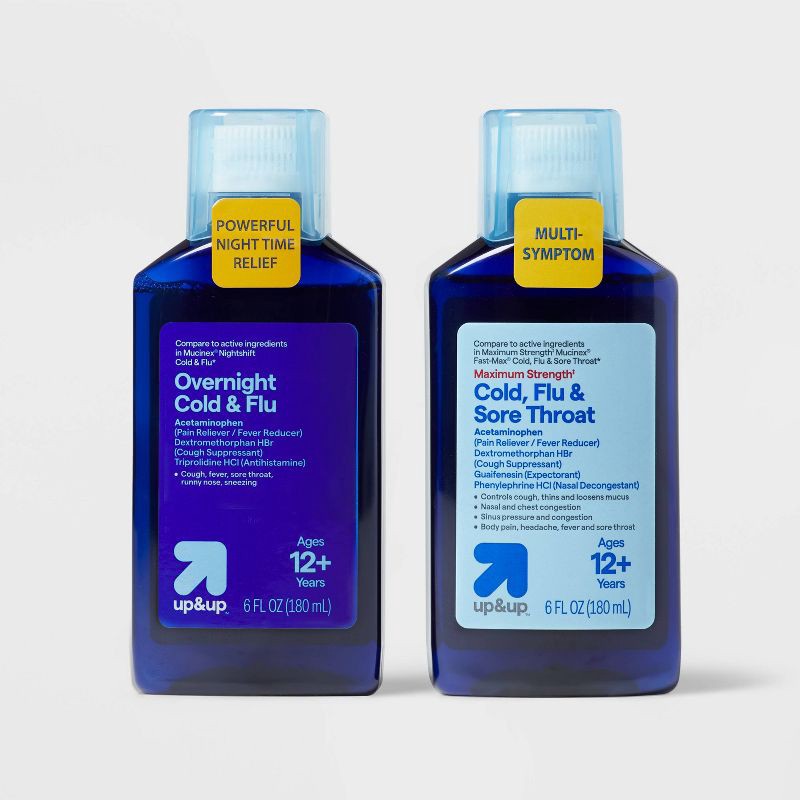 slide 4 of 6, Relief Liquid Combo Pack for Cold & Sore Throat - 12 fl oz - up&up™, 12 fl oz