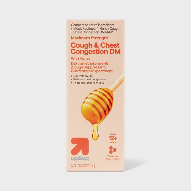 slide 1 of 3, Cough Relief Liquid Honey - 8 fl oz - up&up™, 8 fl oz