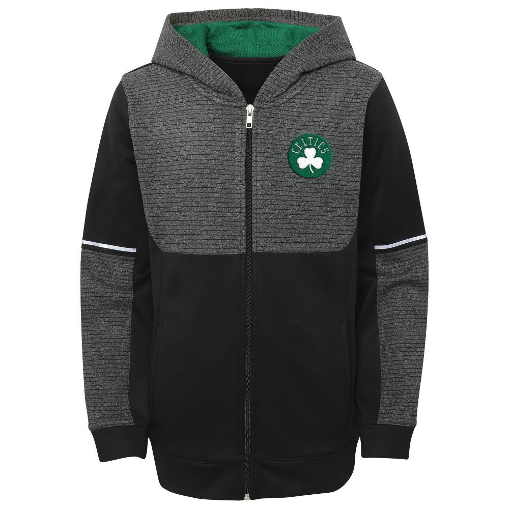 slide 2 of 3, NBA Boston Celtics Boys' Black Full Zip Hoodie - XL, 1 ct