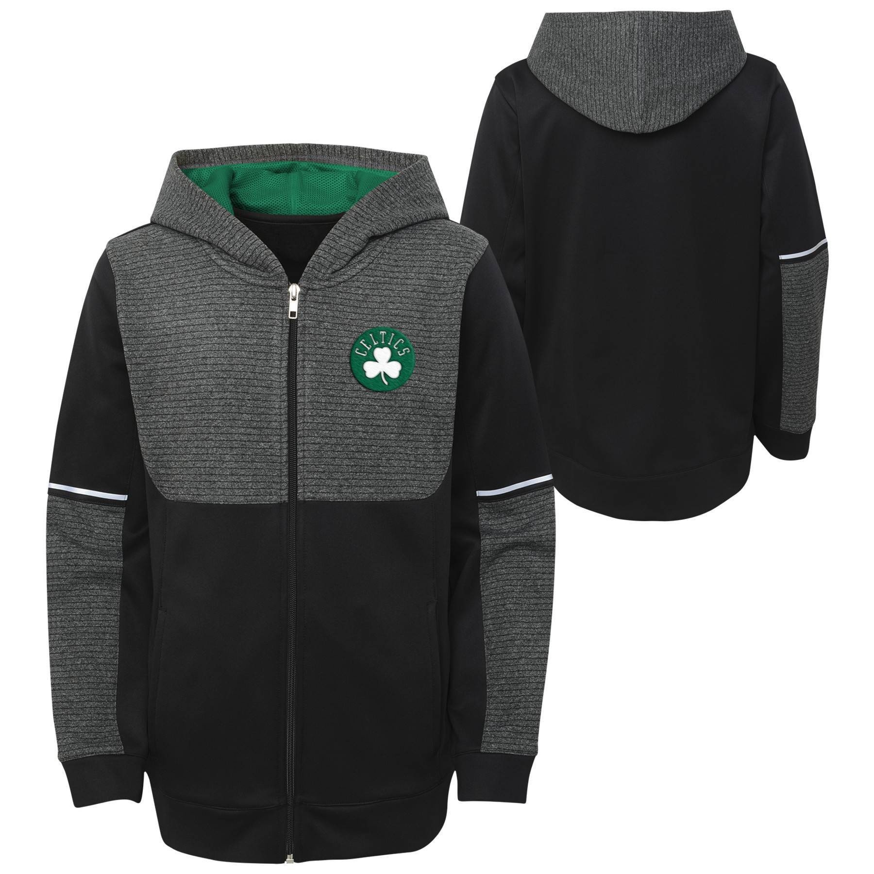 slide 1 of 3, NBA Boston Celtics Boys' Black Full Zip Hoodie - XL, 1 ct