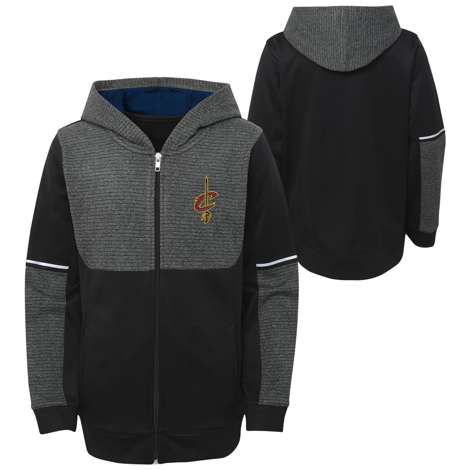 slide 1 of 3, NBA Cleveland Cavaliers Boys' Black Full Zip Hoodie - XL, 1 ct