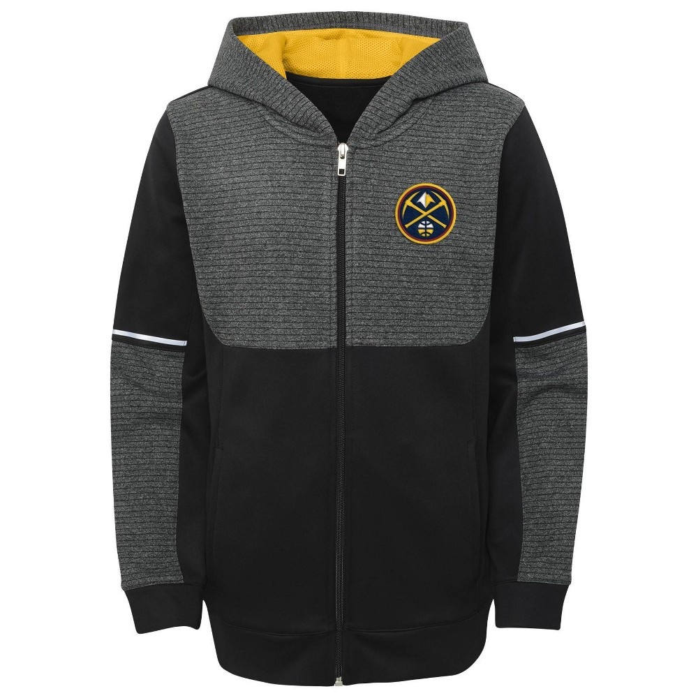 slide 2 of 3, NBA Denver Nuggets Boys&#39; Black Full Zip Hoodie - XL, 1 ct