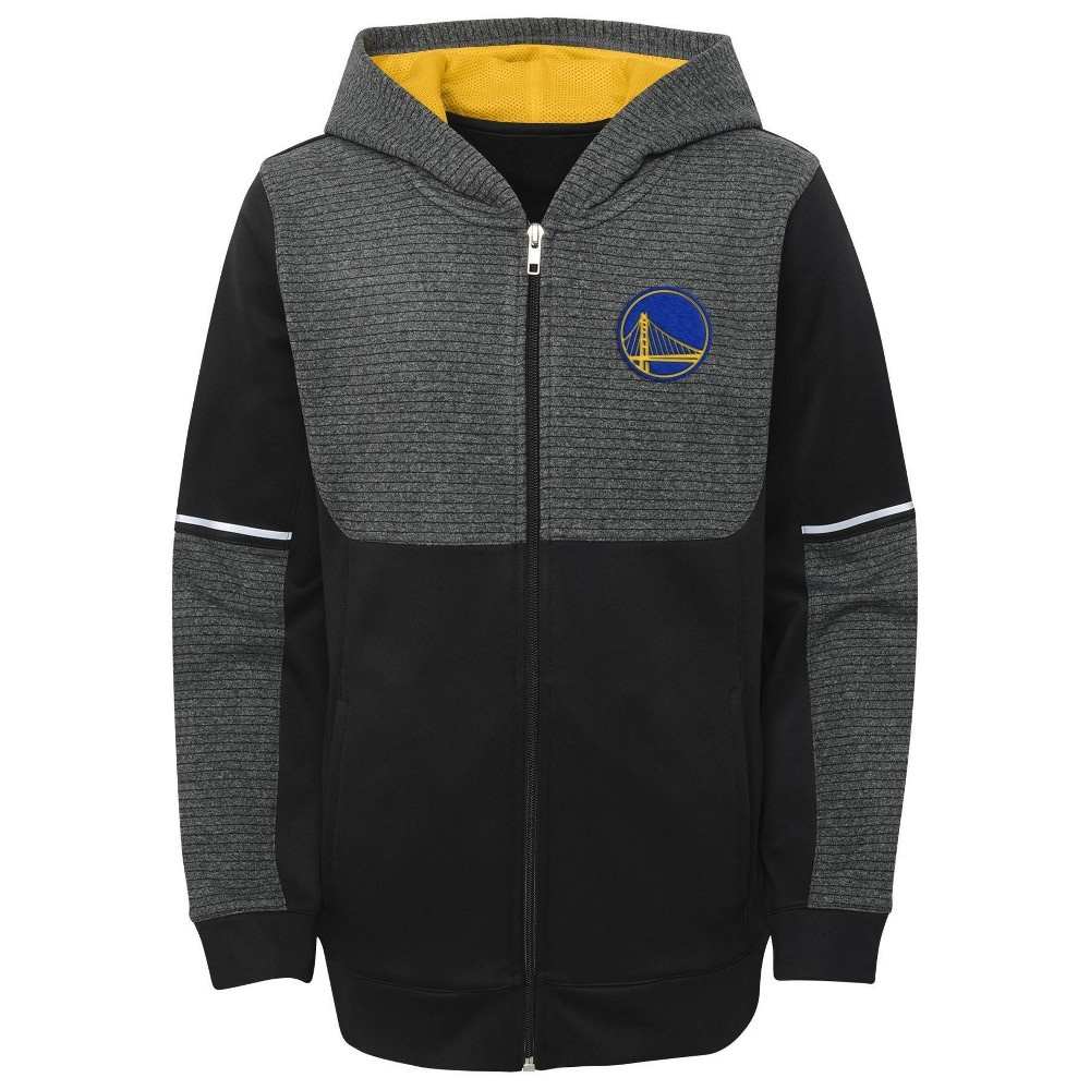 slide 2 of 3, NBA Golden State Warriors Boys&#39; Black Full Zip Hoodie - XL, 1 ct