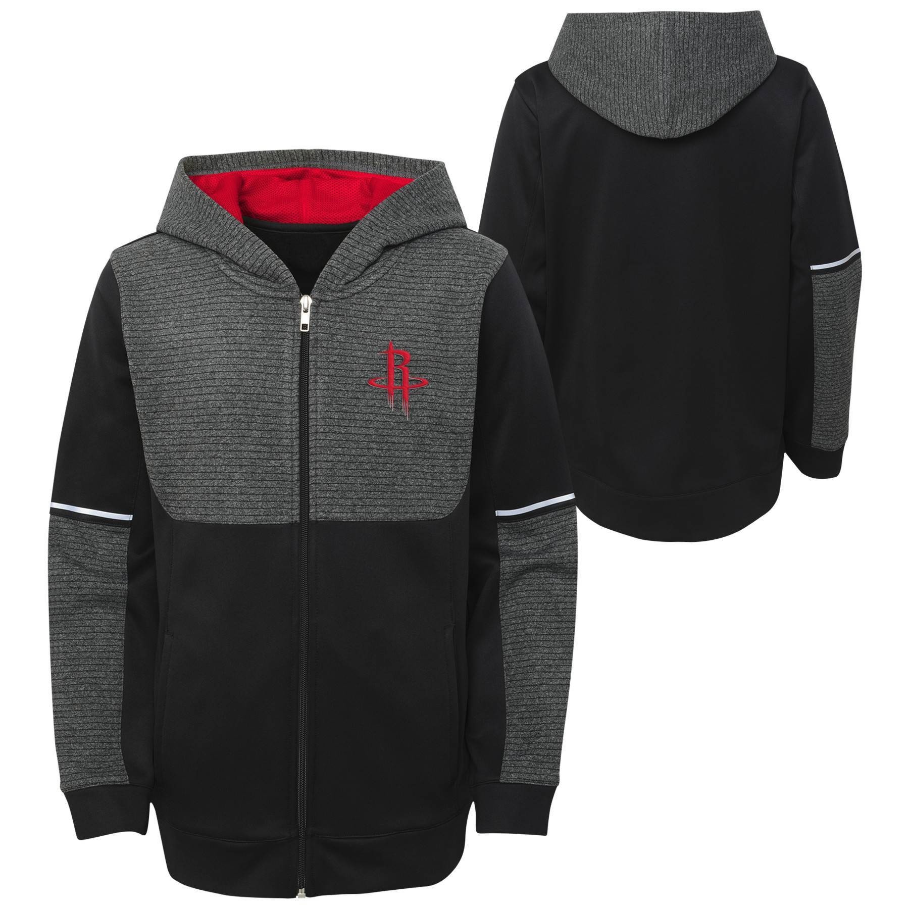 slide 1 of 3, NBA Houston Rockets Boys' Black Full Zip Hoodie - XL, 1 ct