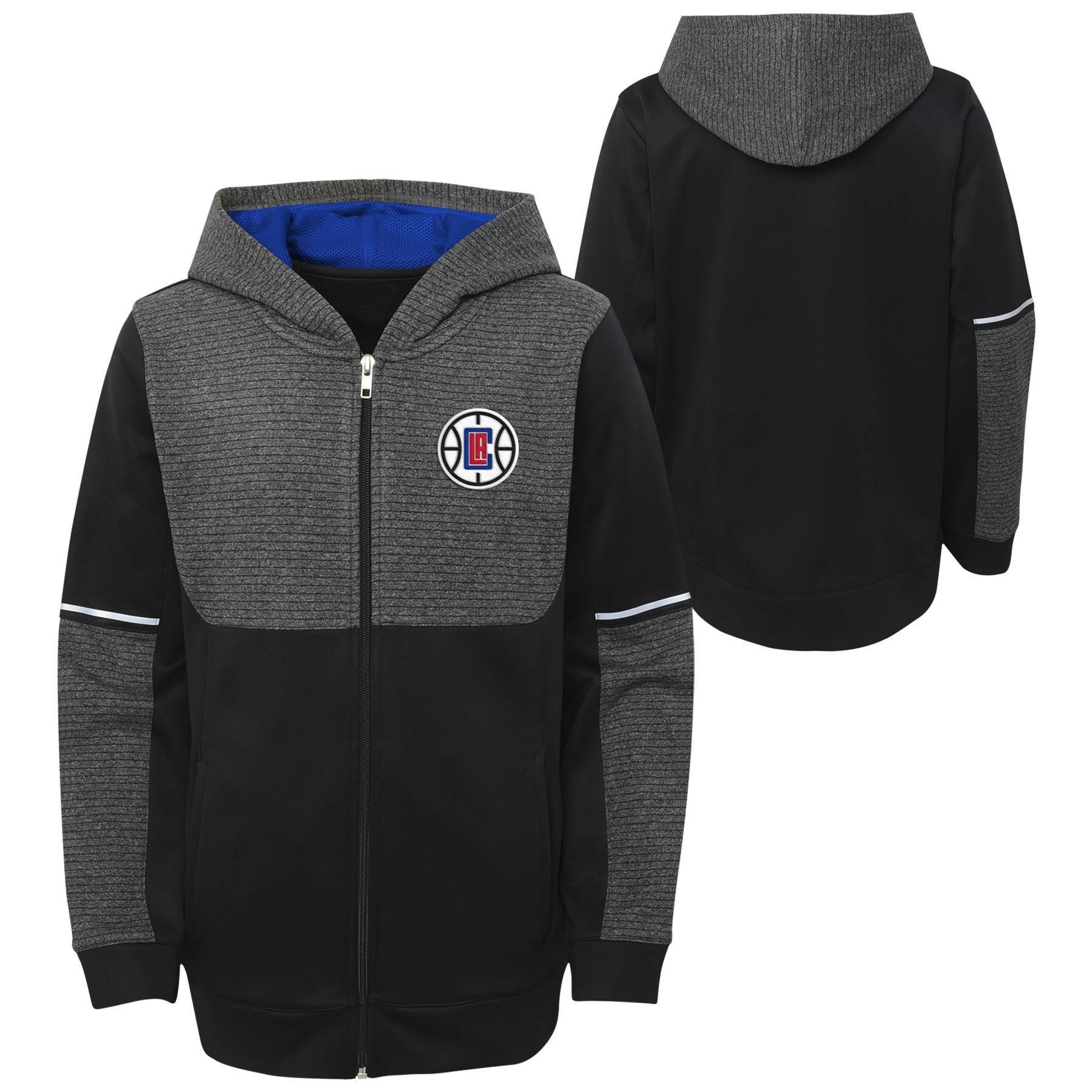 slide 1 of 3, NBA Los Angeles Clippers Boys' Black Full Zip Hoodie - XL, 1 ct