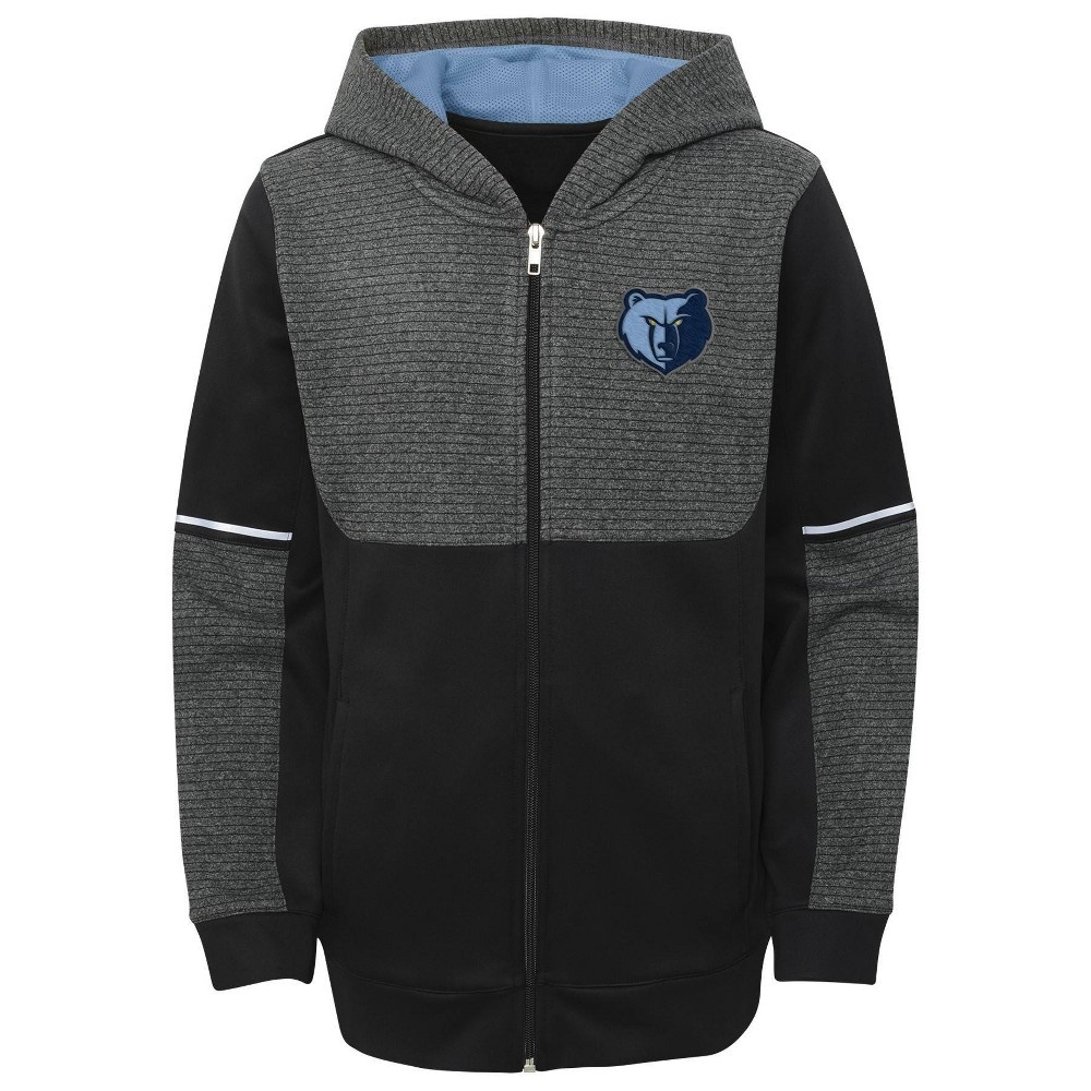 slide 2 of 3, NBA Memphis Grizzlies Boys' Black Full Zip Hoodie - XL, 1 ct