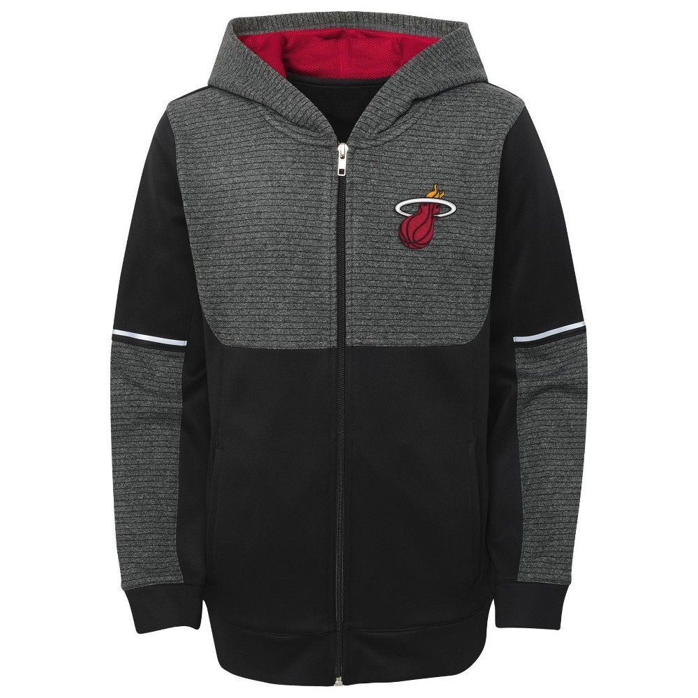 slide 2 of 3, NBA Miami Heat Boys&#39; Black Full Zip Hoodie - XL, 1 ct