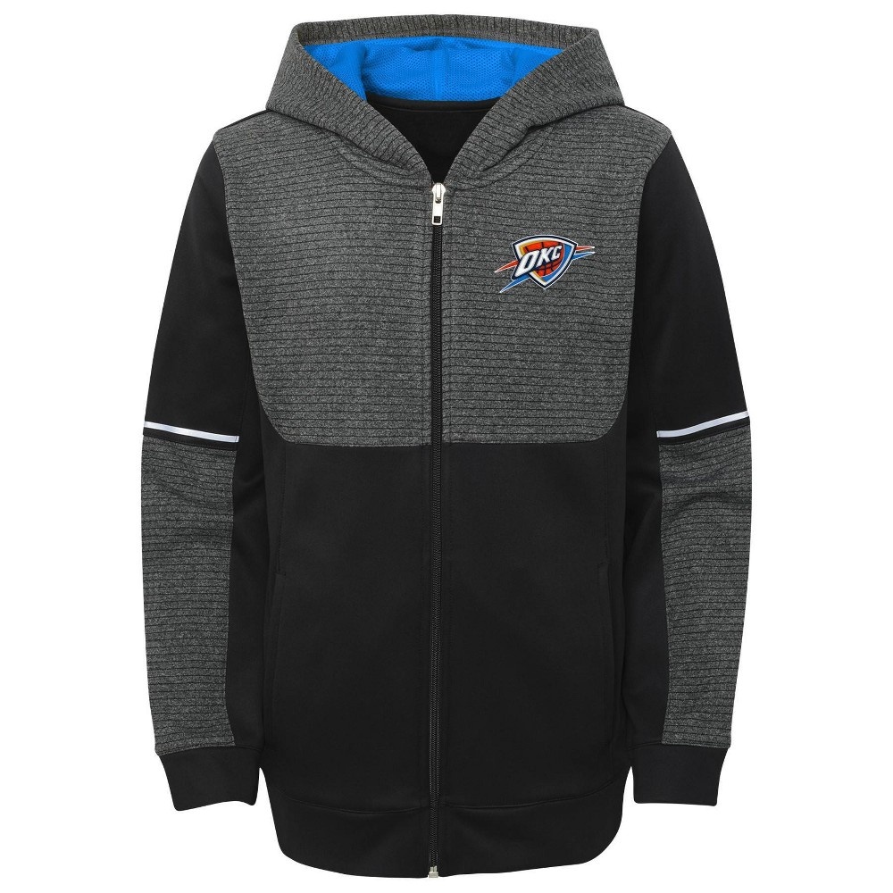 slide 2 of 3, NBA Oklahoma City Thunder Boys' Black Full Zip Hoodie - XL, 1 ct