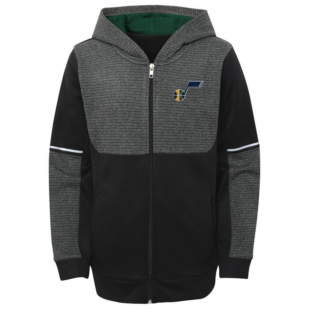 slide 2 of 3, NBA Utah Jazz Boys' Black Full Zip Hoodie - XL, 1 ct