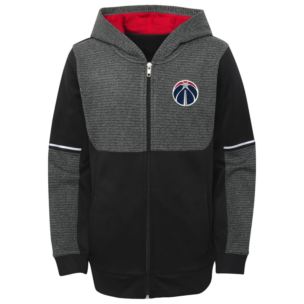 slide 2 of 3, NBA Washington Wizards Boys' Black Full Zip Hoodie - XL, 1 ct