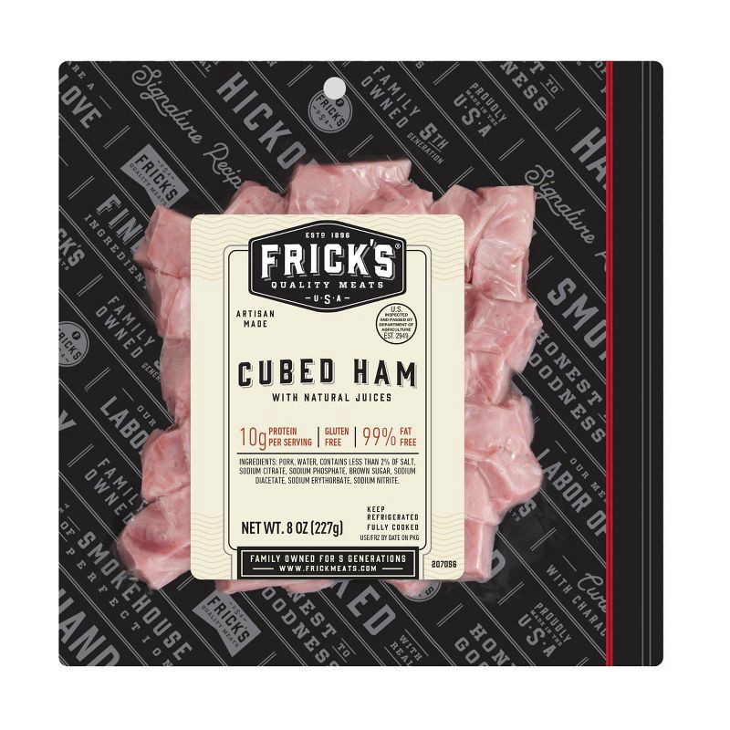 slide 1 of 3, Frick's Quality Meats Cubed Ham - 8oz, 8 oz