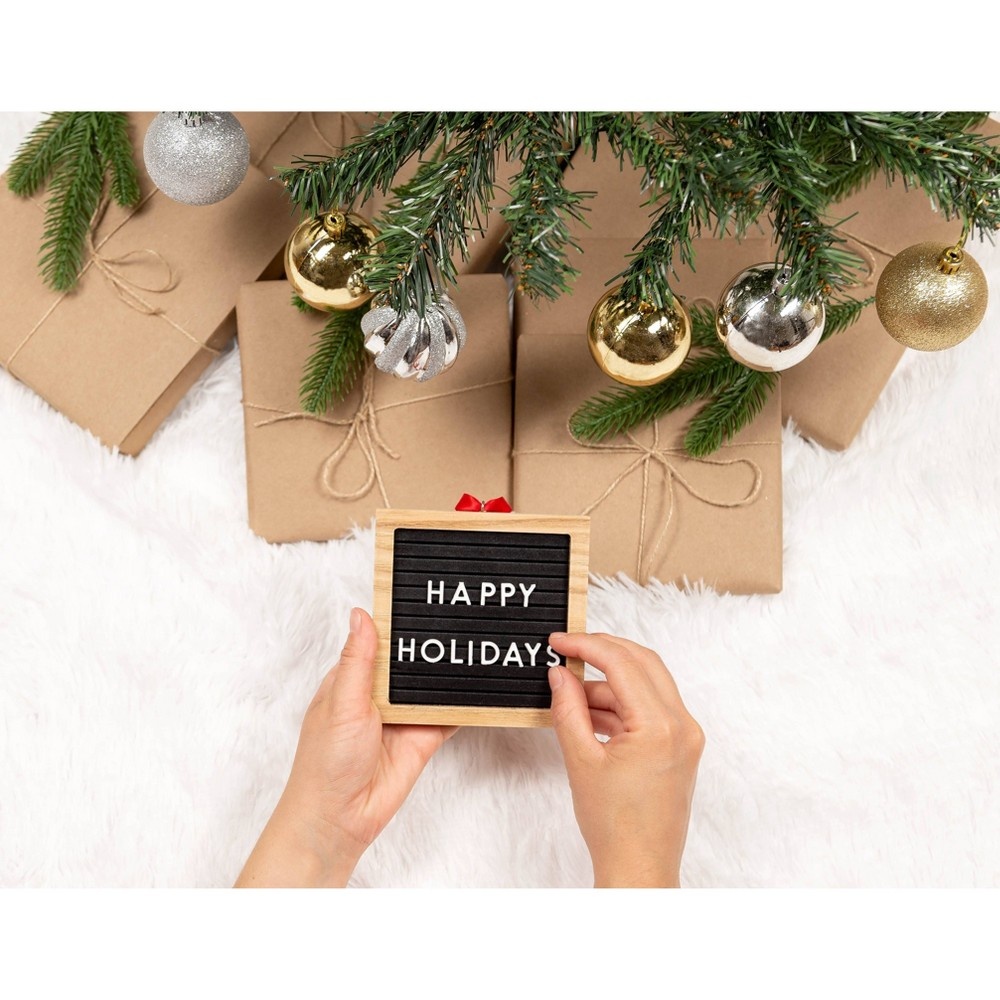 slide 4 of 6, Pearhead Holiday Letterboard Ornament - Black, 1 ct