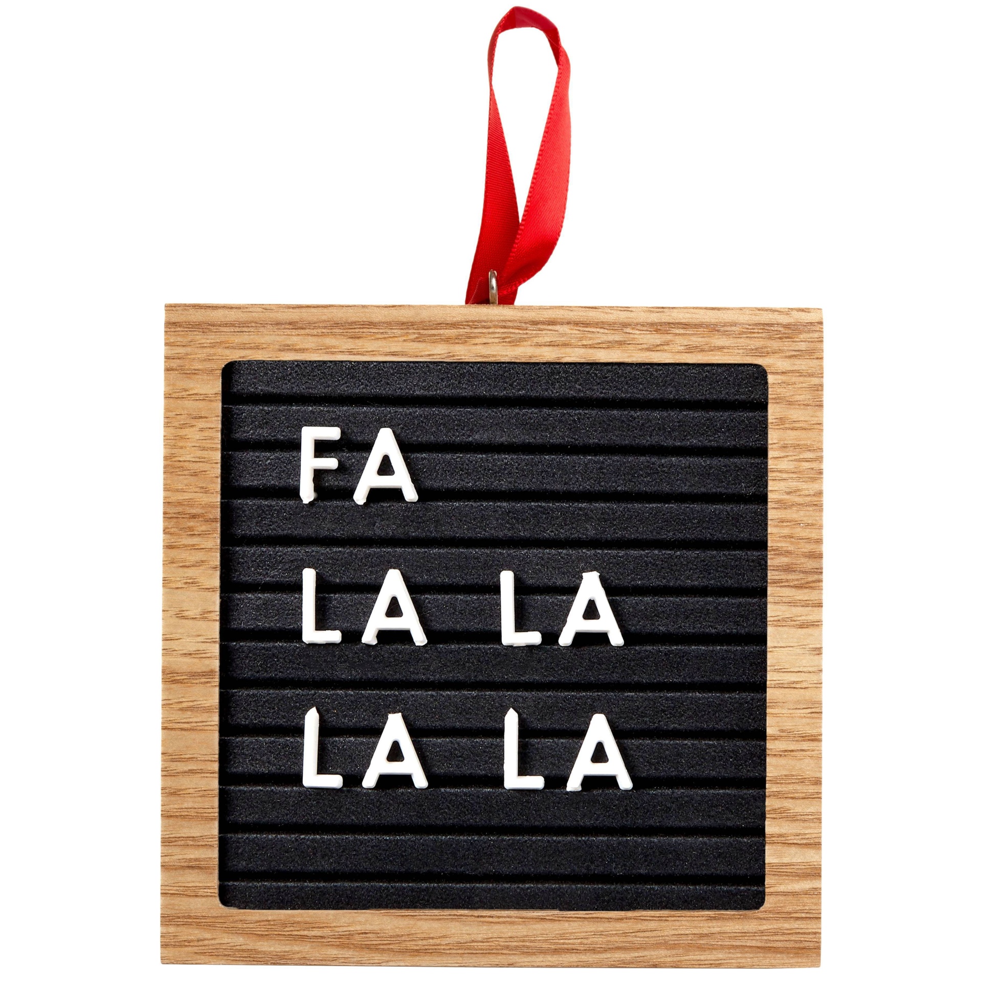 slide 1 of 6, Pearhead Holiday Letterboard Ornament - Black, 1 ct