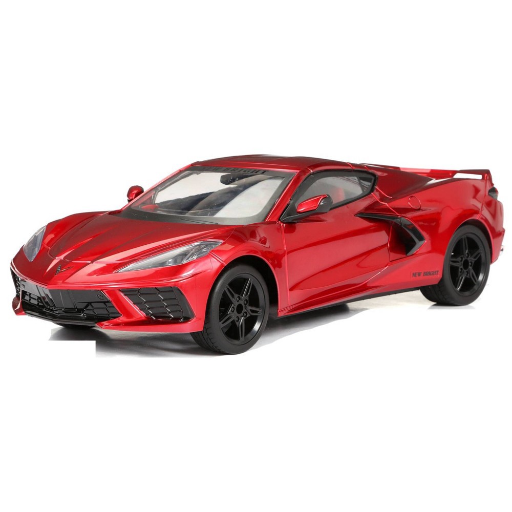 slide 3 of 8, New Bright 1:8 (22") R/C Full Function USB Showcase Sportscar - Corvette C8 Torch Red, 1 ct