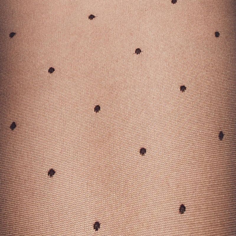 slide 2 of 3, Hanes Premium Women's Pindot Perfect Tights - Black S: High Waisted, Control Top, Sheer Knit Hosiery, 1 ct