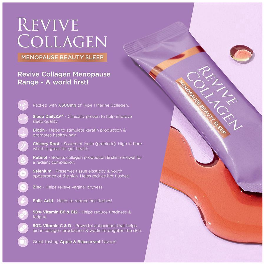 slide 2 of 5, Revive Collagen Menopause Beauty Sleep Premium Liquid Marine Collagen Supplement 14 ea, 14 ct