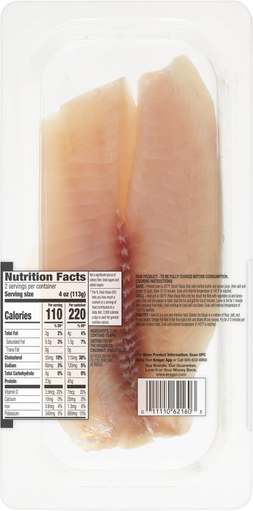 slide 2 of 2, Kroger Farm Raised Tilapia, 8 oz