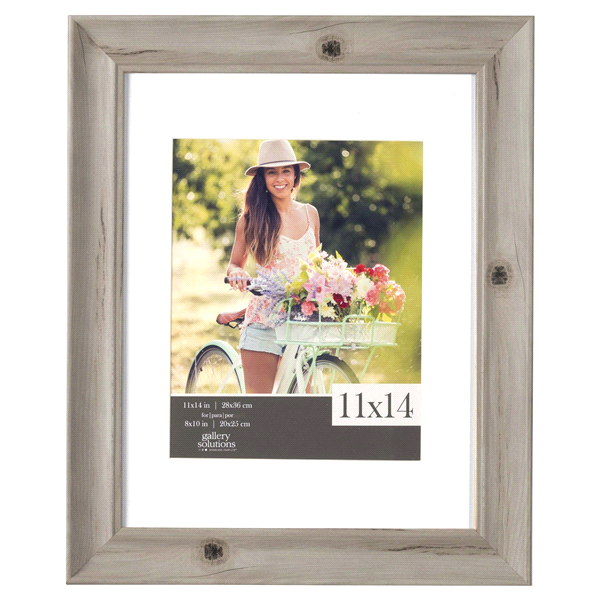 slide 1 of 1, Pinnacle Gallery Solutions Whitewash Scoop Frame, 11 in x 14 in; 8 in x 10 in