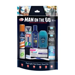 Man On The Go Foil Bag Featuring: Gillette and Barbarsol Shave Products