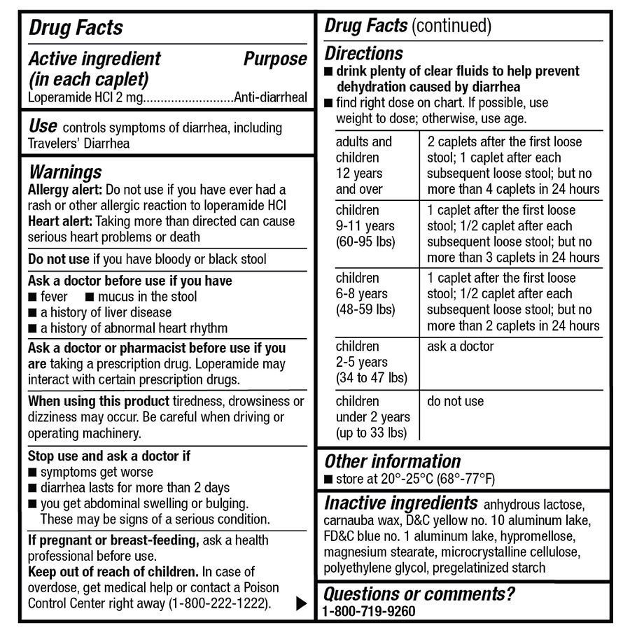 slide 5 of 5, Walgreens Loperamide Hydrochloride Anti-Diarrheal Tablets, 6 ct
