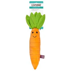 Luvsome Plush Carrot Dog Toy With Squeaker