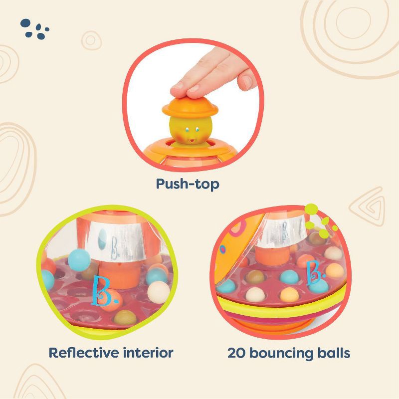 slide 5 of 6, B. toys Ladybug Ball Popping Toy Poppitoppy: Sensory Development Toy for Babies & Toddlers, 1 ct