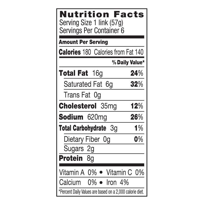 slide 6 of 7, Johnsonville Beef Hot Links Smoked Sausage - 12oz, 12 oz