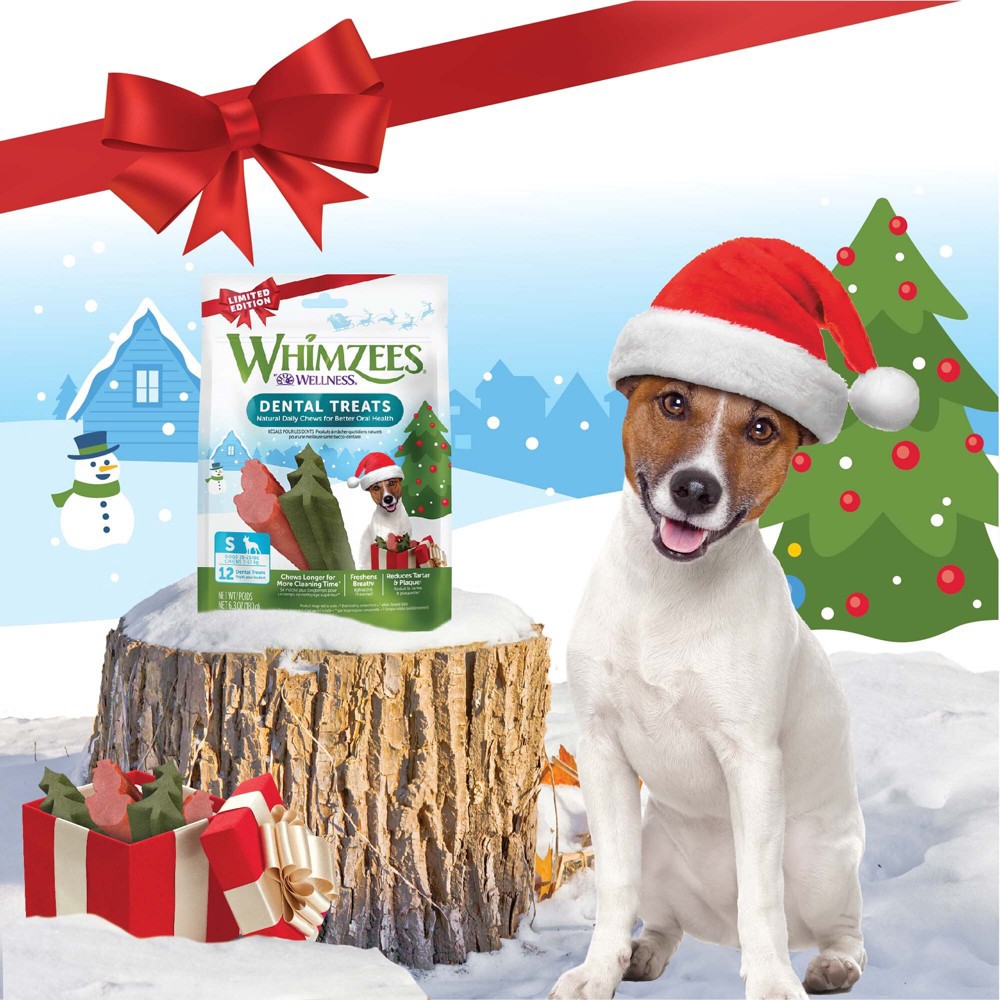 slide 7 of 7, WHIMZEES by Wellness Holiday Dental with Vegetable Dog Treats - Small - 6.3oz, 6.3 oz