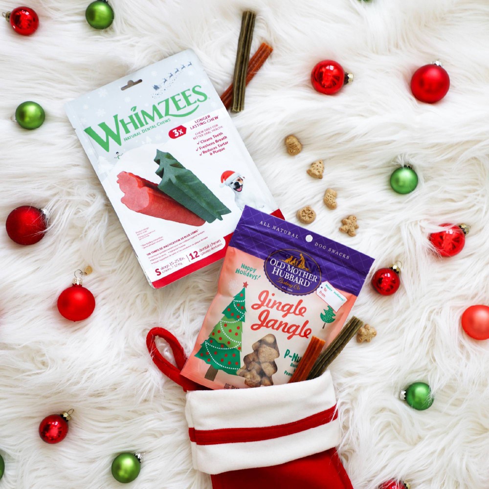 slide 4 of 7, WHIMZEES by Wellness Holiday Dental with Vegetable Dog Treats - Small - 6.3oz, 6.3 oz